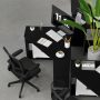 Corner Computer Desk Triangle Writing Workstation with Storage Shelf - Image 6