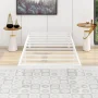 alazyhome 14 inch Metal Platform Twin XL Bed Frame with Heavy Duty Steel Slat Support, White - Image 2