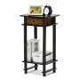 Furinno Turn-N-Tube Tall End Table with Bin, Espresso/Brown - Image 2