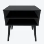 Boyd Sleep Ragusa Mid-Century Modern Open Shelf Nightstand - Black - Image 2