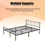 PAPROOS Queen Bed Frame with Headboard and Footboard, Metal Platform Bed with Under Bed Storage, No Box Spring Needed, Noise Free, Black - Image 6