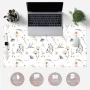 armdgodx White Flowers & Grass Mouse Pad, White - Image 6