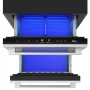 Zephyr - Presrv 24 in. 3.9 Cu. Ft. Dual Zone Refrigerator Freezer Drawers Mini Fridge - Stainless Steel - Image 4