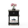 Turn-N-Tube French Oak Grey 3-Tier End Table with Storage Bin - Image 4