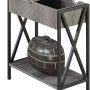 Convenience Concepts Tucson Flip Top End Table with Charging Station 23.75" - Weathered Gray/Black - Image 4