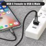 2 PACK USB C 3.1 Type C Female to USB 3.0 Type A Male Port Converter Adapter New - Image 2