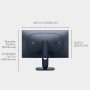 Alienware - AW2725DM 27" IPS LED QHD 180Hz 1ms FreeSync and G-Sync Compatible Gaming Monitor with HDR (HDMI, DisplayPort, USB) - Interstellar Indigo - Image 2