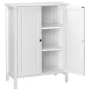 Ktaxon Bathroom Floor Cabinet Storage with 2 Doors and Adjustable Shelves, White Finish - Image 3