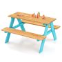 Children Outdoor Wooden Table with Bench Seats for Indoor and Outdoor Use - Image 3
