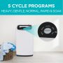 Black+Decker - Small Portable Washer,Portable Washer 0.9 Cu. Ft. with 5 Cycles, Transparent Lid & LED Display - White - Image 3