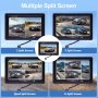 Camecho Vehicle Backup Camera 4 Split Monitor Front View Rear View Camera Auto 18 IR Night Vision Waterproof Aviation 4 Pins Connector LCD Monitor for Trucks RV Trailer Bus - Image 3