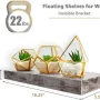 Sorbus 16.25" Gray Rustic Floating Shelves (Set of 3) – Wall Storage for Décor, Frames, Trophies - Image 4
