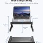 Adjustable Laptop Stand, SUVANE Ergonomic Sit to Stand Laptop Riser & Holder, MacBook Stand, Standing Laptop Stand, Adjustable Height Up to 18", Notebook Stand - 13.8", Black - Image 1