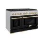 ZLINE - 48 in. Wide 8 Burner Autograph Paramount Dual Fuel Freestanding Range with Black and Gold Accents (SDRSZ-BLM-48-G) - Black - Image 3