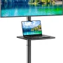 PERLESMITH 23"- 60" Mobile TV Stands with Mount on Wheels, Holds up to 88 lbs, PSTVMC10 - Image 1