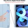 iMieet iPad Air 11 Inch Case M4/M3/M2(2026/2025/2024), iPad Air 5th/4th Generation Case 2022/2020 10.9 Inch with Pencil Holder,Trifold Stand Smart Case with Soft TPU Back(Sky Blue) - Image 3