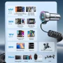JOYROOM USB C Car Charger, 90W Fast Charging Dual Port PD & QC 3.0 Car Phone Charger Adapter with 5ft Built-in Type C Cable for iPhone, Samsung, Android Phones, Tablets - Image 3