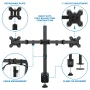 Mount-It! Adjustable Height Dual Desk Full-Motion Monitor Mount - Image 6