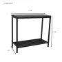 Ryan 34 in. Black/Chestnut Standard Rectangle Wood Console Table with Storage - Image 6