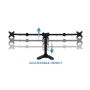 Mount-It Full Motion Triple Monitor Desk Stand with Base Adapter - Image 4