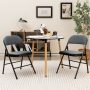Foldable Chair Set with Padded Seat Seat and Fabric Covered Backrest - Set of 2 - Image 1