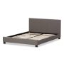 Pless Contemporary Gray Fabric Upholstered Queen Size Bed - Image 4