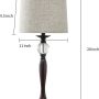 BOBOMOMO USB Metal Crystal Table Lamp 28'' Set of 2 Modern Living Room Bedroom Nightstand Desk Lamp(Brown) - Image 5
