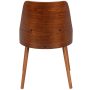 Anabelle Mid-Century Walnut and Grey Modern Dining Chair - Image 4