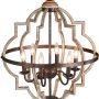 TZOE Orb 4-Light Metal Chandelier,Rustic Vintage Chandelier,Stardust Finish,Foyer Light,Adjustable Height,Dining Room Lighting Fixtures Hanging,Living Room Light,Kitchen Chandelier UL Listed - Image 5