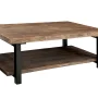 Alaterre Furniture Pomona Rustic Natural 48" Wide Coffee Table with Shelf and Metal Legs for Living Room, Rustic Natural - Image 1