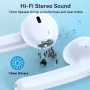 Bluetooth Headphones V5.3 Wireless Earbuds 50Hrs Battery Life with Charging Case & LED Power Display Deep Bass IPX7 Waterproof Earphones Microphone Stereo Headset for TV Smart Phone Laptop - Image 4