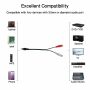 12 inch RCA Male to 2 RCA Female Audio Speaker Adapter Y Splitter Cable 12" - Image 2