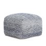22 in. x 22 in. x 17 in. Cherokee Marine Blue & Beige Pouf - Image 1