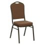Fabric Stackable Chair in Coffee - Image 1