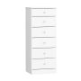 Astrid Crystal White 6-Drawer Dresser 20 in. Chest of Drawers, Dresser for Bedroom, Crystal White Dresser for Clothes Storage, Organizer - Image 1