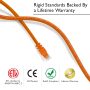 GearIT 20-Pack, Cat5e Ethernet Patch Cable 1 Foot - Snagless RJ45 Computer LAN Network Cord, Orange - Image 3