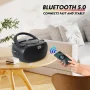 Portable CD Boombox with Bluetooth, USB, Radio, and Bass Boost - Black - Image 5