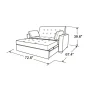 Augustus 73 in. Gray Polyester Queen Size 2-Seat Sofa Bed with Square Arms - Image 6