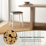 24 Inch Bar Stool Set of 2 with Padded Seat Cushions and Wood Legs - Image 5