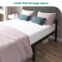Dextrus Queen Upholstered Platform Bed Frame with Adjustable Headboard, No Box Spring Needed - Image 2