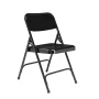200 Series Black Premium All-Steel Double Hinge Folding Chair (4-Pack) - Image 1