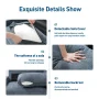 88.58" Linen Three-seat Sofa with Solid Wood Frame, Living Room Chair, Couch for Small Spaces, Removable Back Cushion and Easy Tool, Blue - Image 4