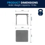Flash Furniture Mindy Kids 5-Piece Folding Square Activity Table and Chairs Set, Gray - Image 6