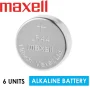 Maxell 6 Pack AG13 LR44 A76 357 Alkaline Button Cell batteries New Hologram Packaging - Image 2