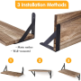 Estantes Flotantes Madera Rústica Para Decorar El Baño Sala De Estar Y Plantas - Image 4