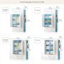 YOZO Cube Storage Organzier Portable Closet Wardrobe Bedroom Dresser (56x14x56 inches) Portable Closet Cube Shelf Armoire Pantry Cabinet, 16 Cubes, Blue - Image 3