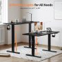 BANTI 48'' Standing Desk Height Adjustable, Electric Stand up Corner Desk, Sit Stand Home Office Desk Computer Workstation with Memory Preset, Black Frame/Black Top - Image 5