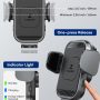ZeeHoo Wireless Car Charger, 15w Fast Charging, Auto Clamping Car Phone Mount, Cell Phone Holder Charger, for iPhone 17 16 15 14 13 12 11 Pro Max Xs, Samsung Galaxy S23+ S22, Etc.(Grey) - Image 3