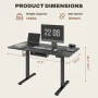 Mancheer Home Office Height Adjustable Standing Desk with USB Ports and Cable Management Tray - Image 5