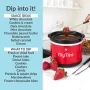MyMini 20-Oz. Red Chocolate Fondue Dipping Pot and Slow Cooker, 40 Watts, Red - Image 5